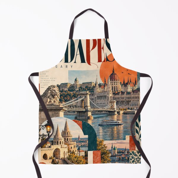 Item preview, Wall Art - Postcard - Budapest Vintage Travel Collage designed and sold by ForeverPrintsOK.