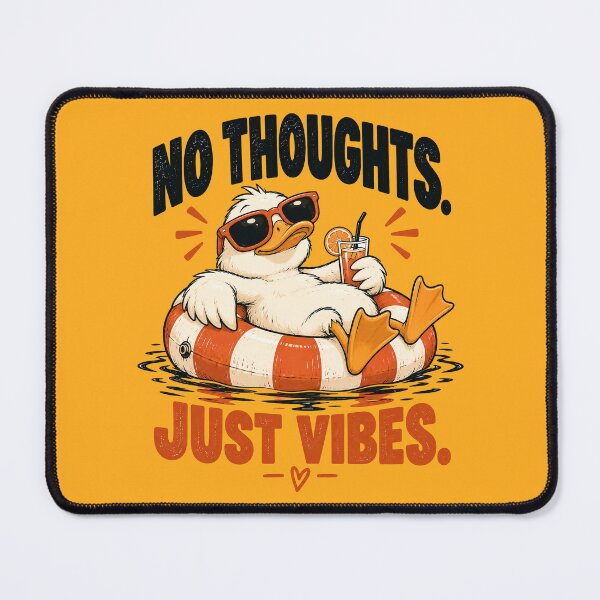 Item preview, No Thoughts. Just Vibes. – Chill Duck designed and sold by Furflix.