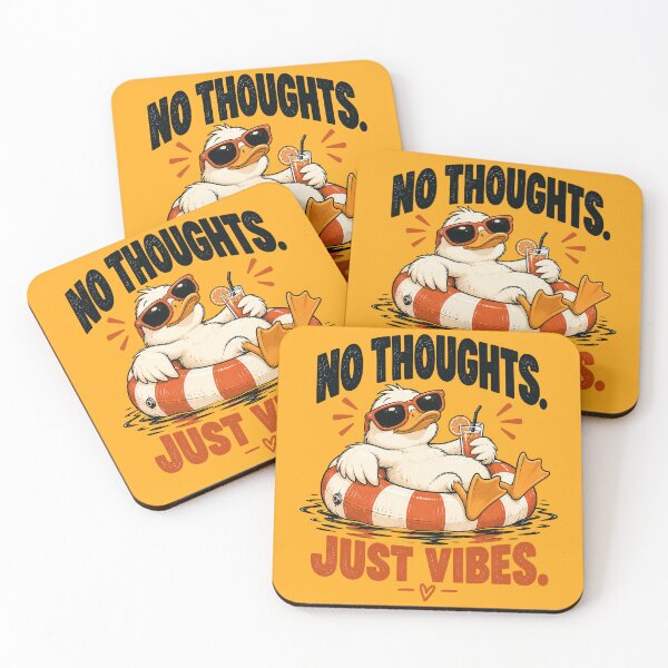 Item preview, No Thoughts. Just Vibes. – Chill Duck designed and sold by Furflix.