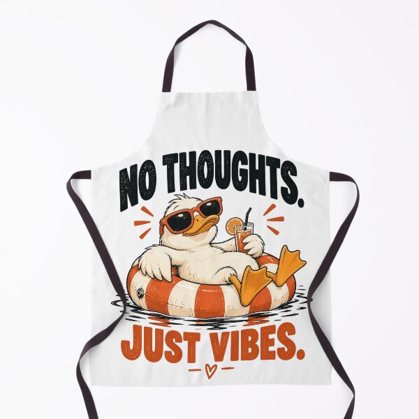 Item preview, No Thoughts. Just Vibes. – Chill Duck designed and sold by Furflix.