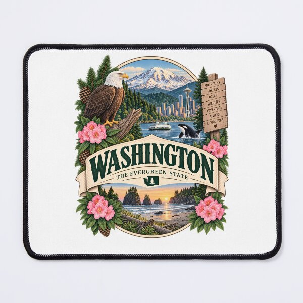Item preview, Washington Vintage Travel Badge – The Evergreen State designed and sold by BLUEFOX05.
