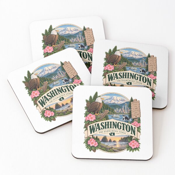 Item preview, Washington Vintage Travel Badge – The Evergreen State designed and sold by BLUEFOX05.