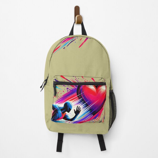 Item preview, Running Heart Dynamic Runner Colorful Paint Art designed and sold by ShivCraftStudio.