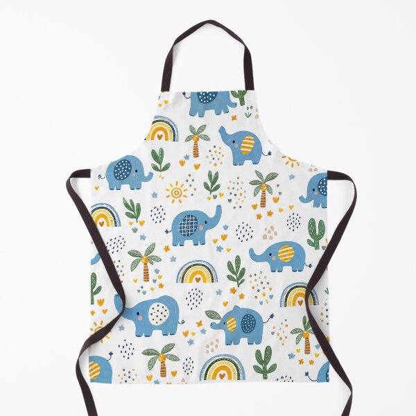 Item preview, Cute Elephant Seamless Pattern | Blue Elephant Rainbow Kids Bedding & Nursery Decor designed and sold by Atum&Art.