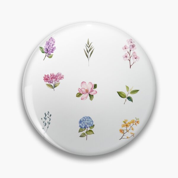Item preview, Delicate Watercolor Spring Flowers and Leaves designed and sold by silviaol.