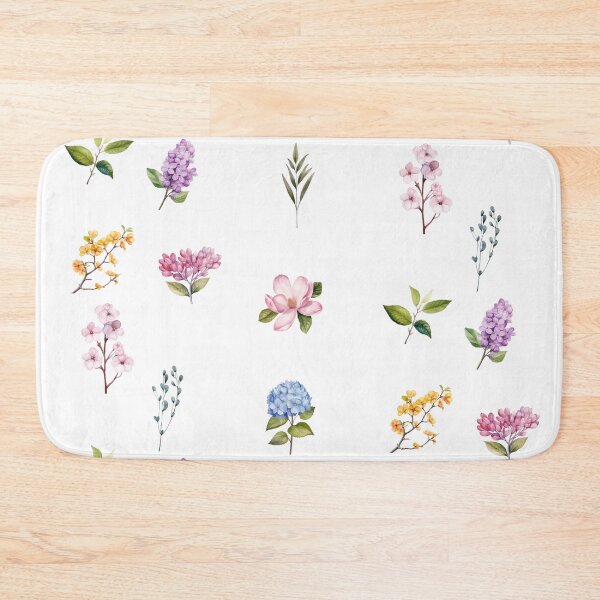 Item preview, Delicate Watercolor Spring Flowers and Leaves designed and sold by silviaol.