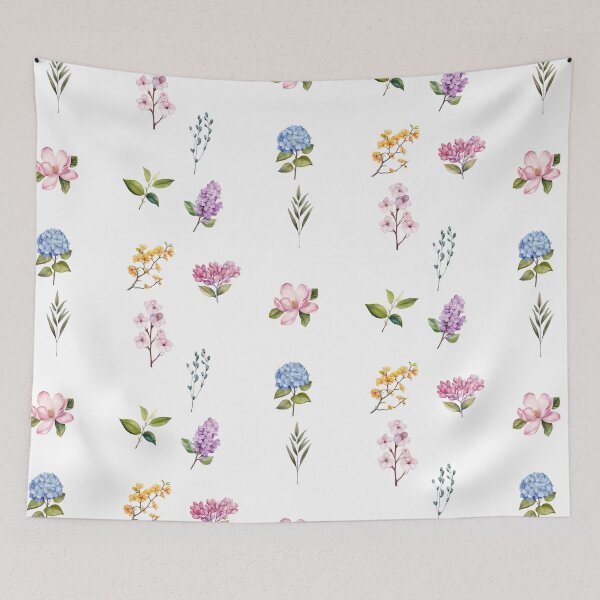 Item preview, Delicate Watercolor Spring Flowers and Leaves designed and sold by silviaol.
