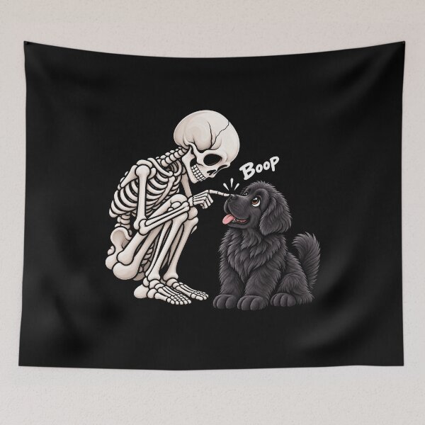 Item preview, Funny Skeleton Newfoundland Dog Boop Halloween Design Mom Dad designed and sold by rafaeltto.