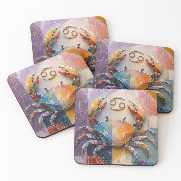 Item preview, Colourful Cancer Zodiac Painting – Mystical Astrology Art designed and sold by GalleryKauffeld.