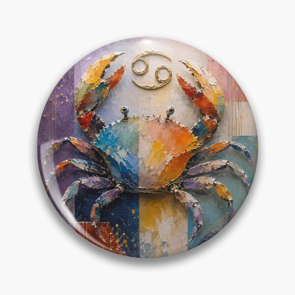 Item preview, Colourful Cancer Zodiac Painting – Mystical Astrology Art designed and sold by GalleryKauffeld.