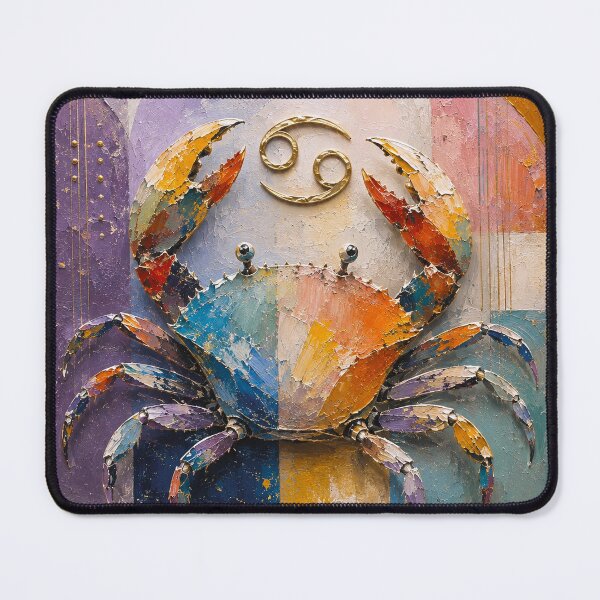 Item preview, Colourful Cancer Zodiac Painting – Mystical Astrology Art designed and sold by GalleryKauffeld.