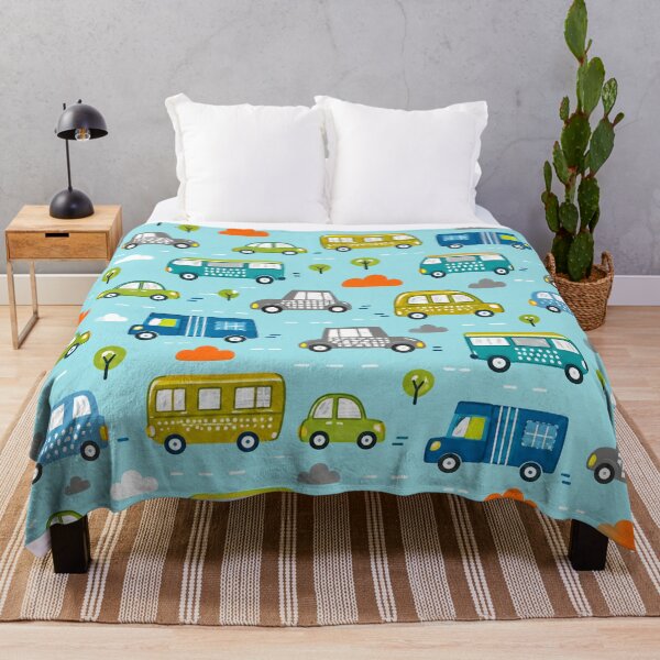 Item preview, Cute Cars & Buses Seamless Pattern | Colorful Vehicles Kids Bedding & Nursery Decor designed and sold by Atum&Art.