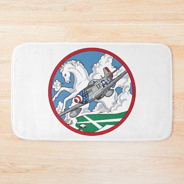 Item preview, USAAF 375th Fighter Squadron P-51 Mustang White Stallion Patch designed and sold by CharlieDesings.