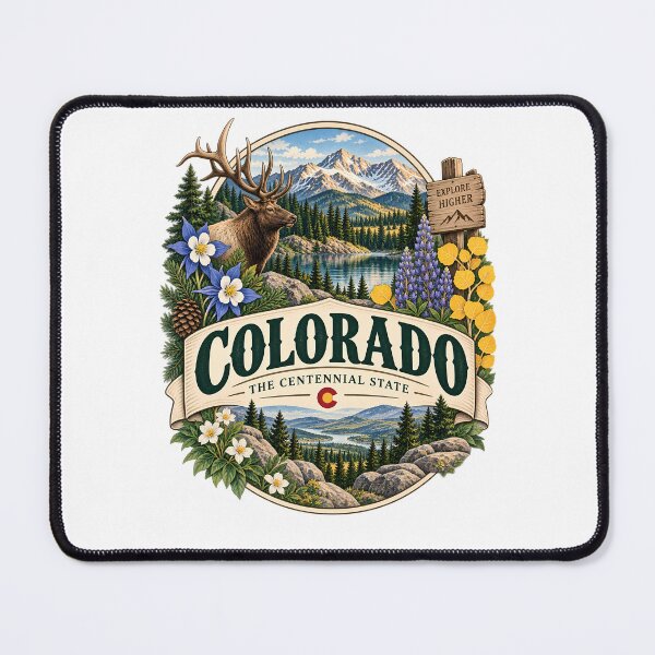 Item preview, Colorado Vintage Travel Badge – The Centennial State designed and sold by BLUEFOX05.