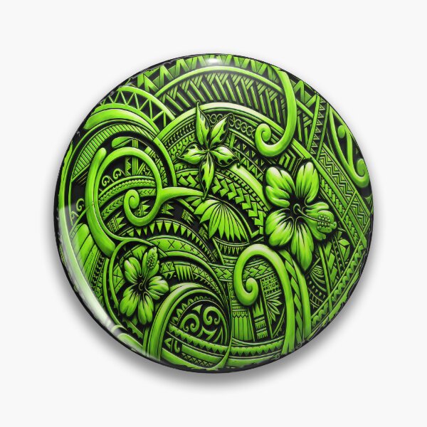 Item preview, Lime Green Polynesian Tribal Hibiscus – Tropical Island Pattern designed and sold by artistwill.