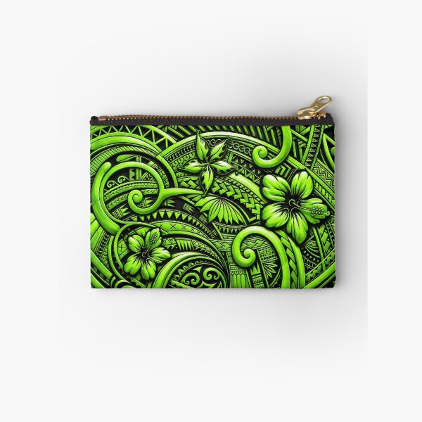 Item preview, Lime Green Polynesian Tribal Hibiscus – Tropical Island Pattern designed and sold by artistwill.