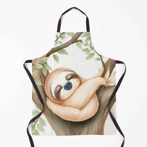 Item preview, Sleepy baby sloth hanging from a branch designed and sold by Dellen-Art.