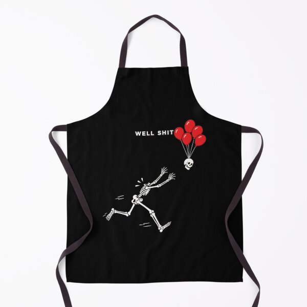 Item preview, Well Shit Skeleton Running Balloons Skull Art designed and sold by SoyLamderma.