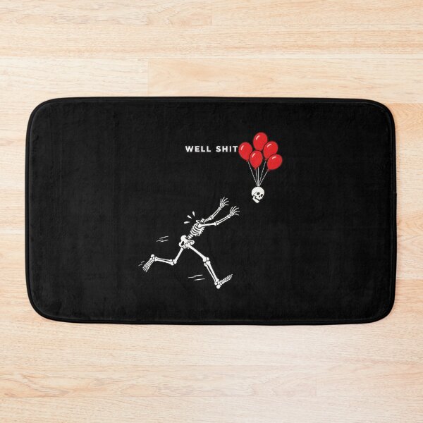 Item preview, Well Shit Skeleton Running Balloons Skull Art designed and sold by SoyLamderma.