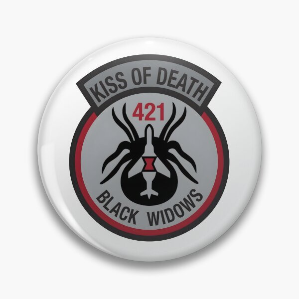 Item preview, USAF 421st Fighter Squadron Black Widows Patch designed and sold by CharlieDesings.