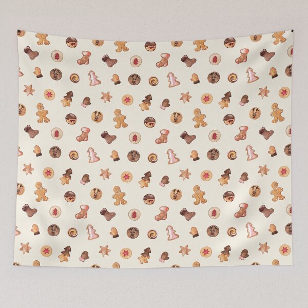 Item preview, Cute Christmas Cookies Pattern on Yellow designed and sold by Flowersforbear.