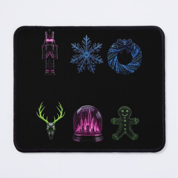 Item preview, Cyberpunk Christmas Artifacts Grid designed and sold by LazyDayzCo.