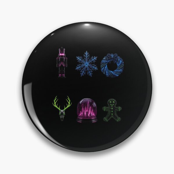 Item preview, Cyberpunk Christmas Artifacts Grid designed and sold by LazyDayzCo.