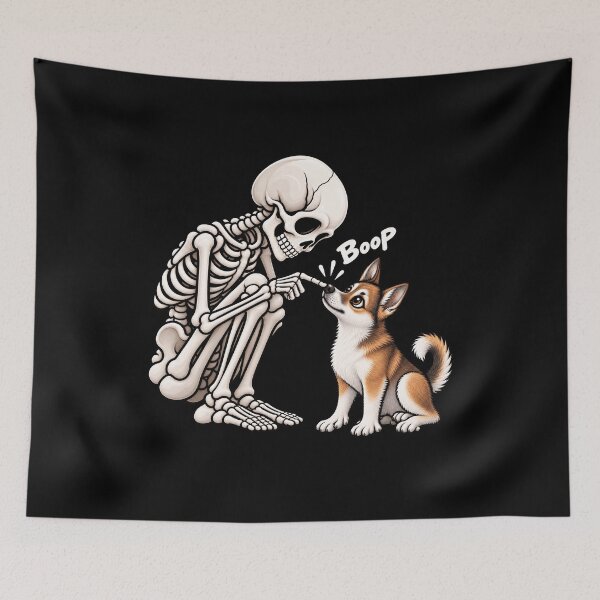 Item preview, Funny Skeleton Norwegian Lundehund Dog Boop Halloween Design Mom Dad designed and sold by rafaeltto.
