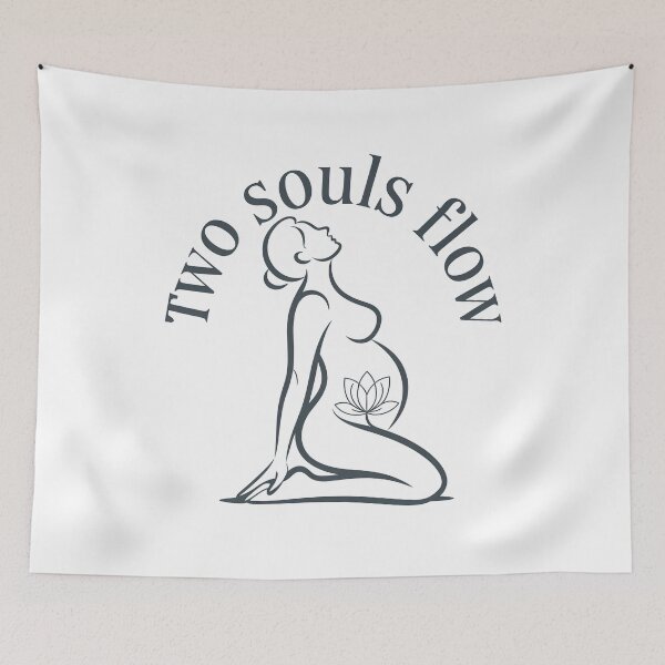 Item preview, Two Souls Flow Dark Teal Lotus Belly Sketch designed and sold by 108stillness.
