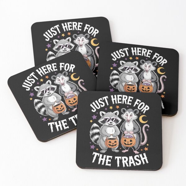 Item preview, Just Here For The Trash Funny Raccoon Opossum Halloween designed and sold by jkrphoto.