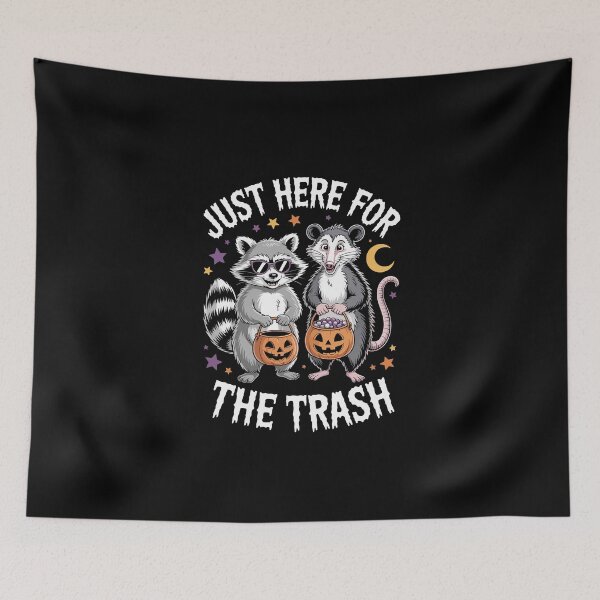 Item preview, Just Here For The Trash Funny Raccoon Opossum Halloween designed and sold by jkrphoto.