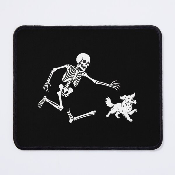 Item preview, Skeleton Chasing Dog with Bone Art designed and sold by SoyLamderma.