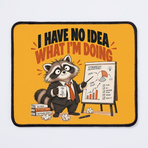 Item preview, I Have No Idea What I’m Doing – Raccoon CEO designed and sold by Furflix.