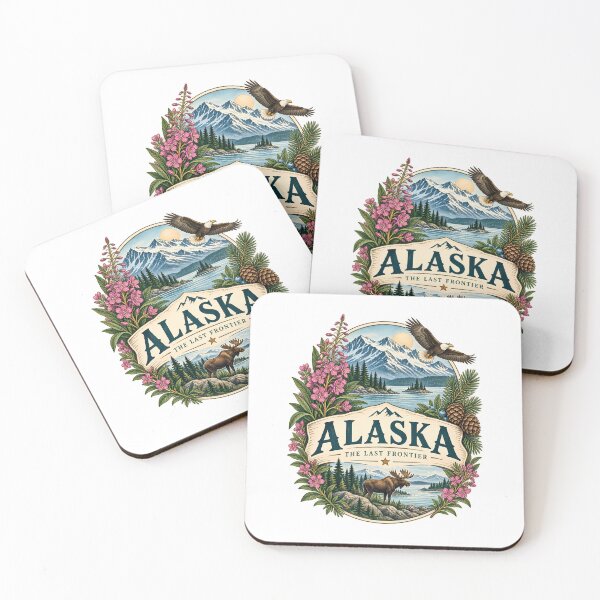 Item preview, Alaska Vintage Travel Badge – The Last Frontier designed and sold by BLUEFOX05.