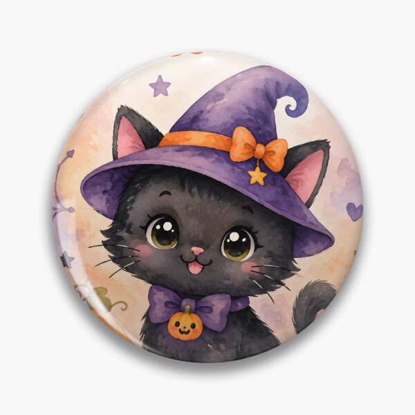Item preview, Have a Purr-fect Halloween – Cute Witch Cat, Pumpkin & Ghost designed and sold by blankTeeShirt.