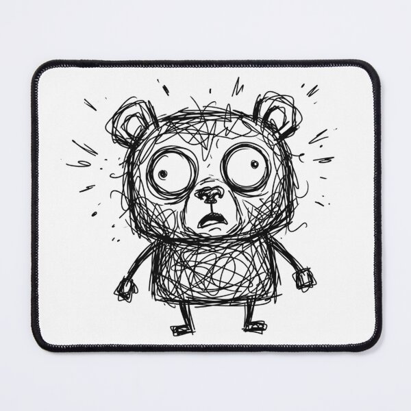 Item preview, Anxious Scribble Bear Confused Messy Teddy Art designed and sold by Fine-Arts-Lab.