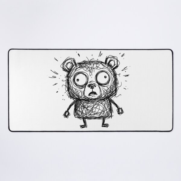 Item preview, Anxious Scribble Bear Confused Messy Teddy Art designed and sold by Fine-Arts-Lab.