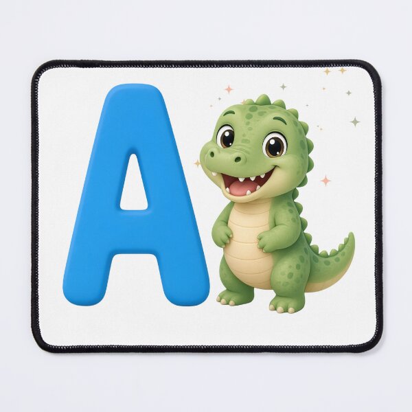 Item preview, Cute Cartoon Letter A Alligator – Kids Alphabet Design designed and sold by allgrabs.