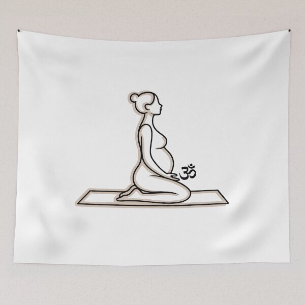 Item preview, Minimal Beige Om Kneeling Prenatal Piece designed and sold by 108stillness.