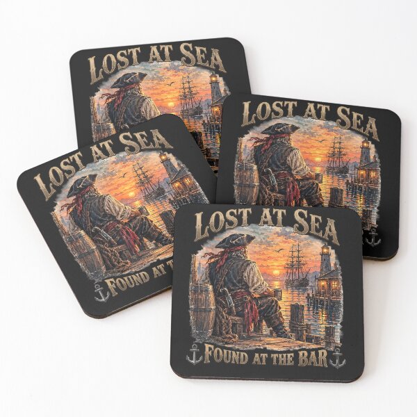 Item preview, Lost At Sea Found At The Bar Funny Cruise Sarcastic Humor  designed and sold by leevekaArt.