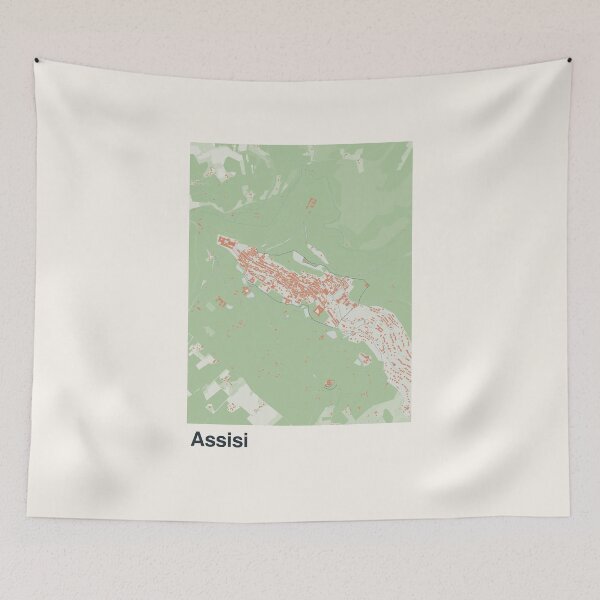 Item preview, Assisi Minimalistic Map Art designed and sold by MapsNerd.