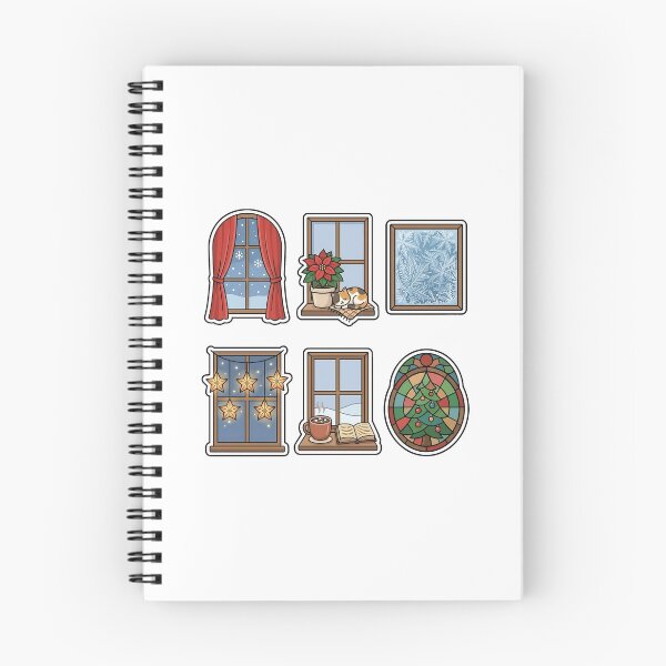 Aperçu de l'œuvre Pack d'autocollants « Vues d'hiver chaleureuses par la fenêtre » - Paysages festifs d'intérieur créée et vendue par SimpleP.