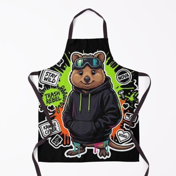 Item preview, Kawaii Cyber Quokka Streetwear Australian Animal designed and sold by PoleksGraphics.