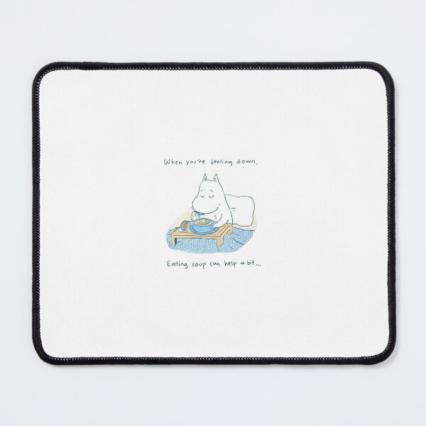Item preview, When You’re Feeling Down – Cozy Soup Comfort Sticker Moomin designed and sold by elwinadonburg.