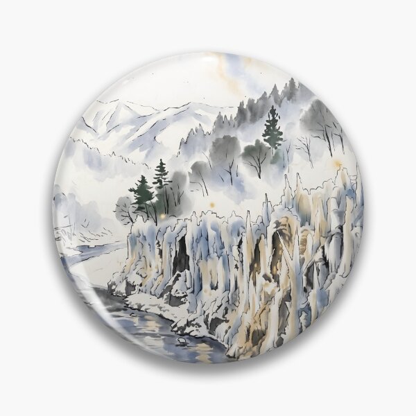 Item preview, Sumi-e Misotsuchi Icicles Art designed and sold by conohitoAI-ArtGallery.