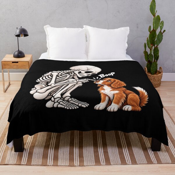 Item preview, Funny Skeleton Nova Scotia Duck Tolling Retriever Dog Boop Halloween Design Mom Dad designed and sold by rafaeltto.