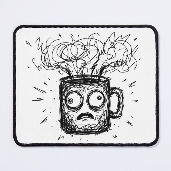 Item preview, Anxious Coffee Mug Caffeinated Messy Doodle Art designed and sold by Fine-Arts-Lab.