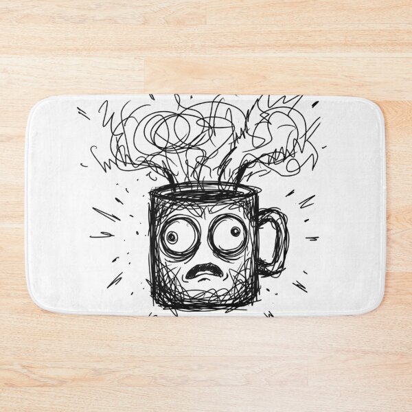 Item preview, Anxious Coffee Mug Caffeinated Messy Doodle Art designed and sold by Fine-Arts-Lab.