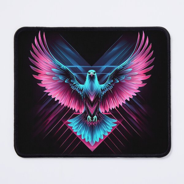 Item preview, Geometric Eagle Wings, 3d Render, Vibrant Neon designed and sold by Checho30.