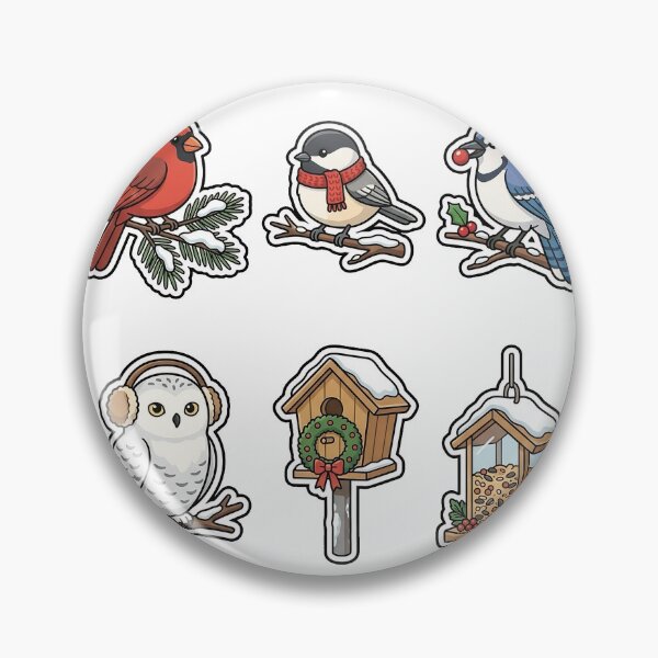 Item preview, Festive Winter Forest Birds Sticker Pack - Snowy Avian Collection designed and sold by SimpleP.
